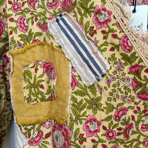 Jaded Gypsy Floral Patchwork Wrap Top Cheerful Walks Wrap - Picture 6 of 10